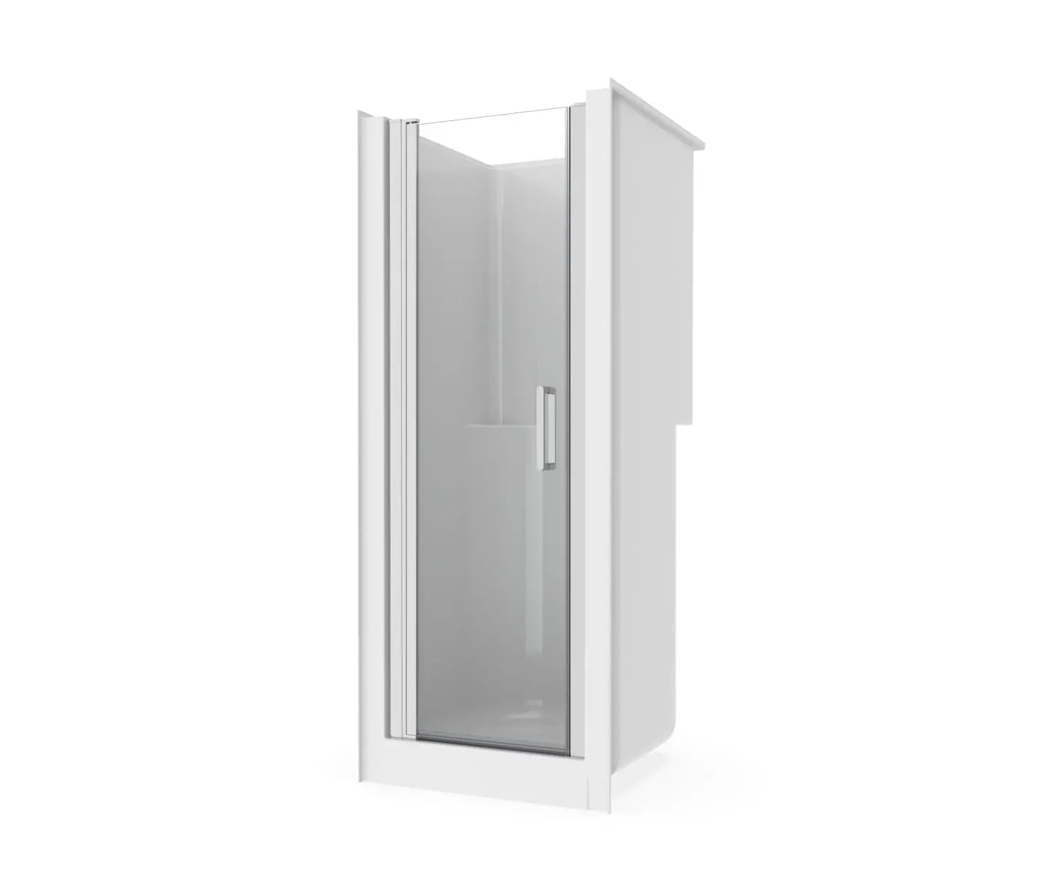 Maax Jasmin Sleek DI 30 x 32 AcrylX Alcove Center Drain One-Piece Shower in White 107574-000-002-102 - Plumbing Market