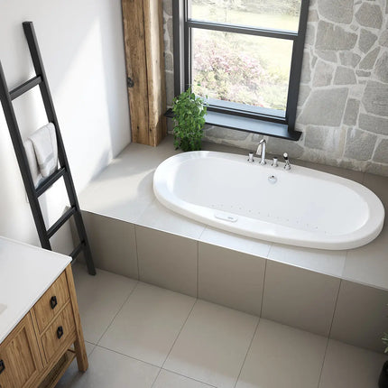 Maax Jazz 66 x 36 Acrylic Drop-in Center Drain Aerofeel Bathtub in White 105509-055-001-104 - Plumbing Market