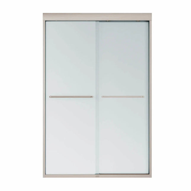 Maax Kameleon 43-47 x 71 in. 6 mm Bypass Shower Door for Alcove Installation with Frosted glass in Brushed Nickel 134563-978-305-000 - Plumbing Market