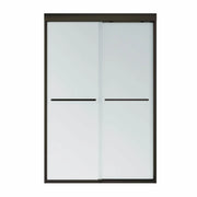 Maax Kameleon 43-47 x 71 in. 6 mm Bypass Shower Door for Alcove Installation with Frosted glass in Dark Bronze 134563-978-172-000 - Plumbing Market