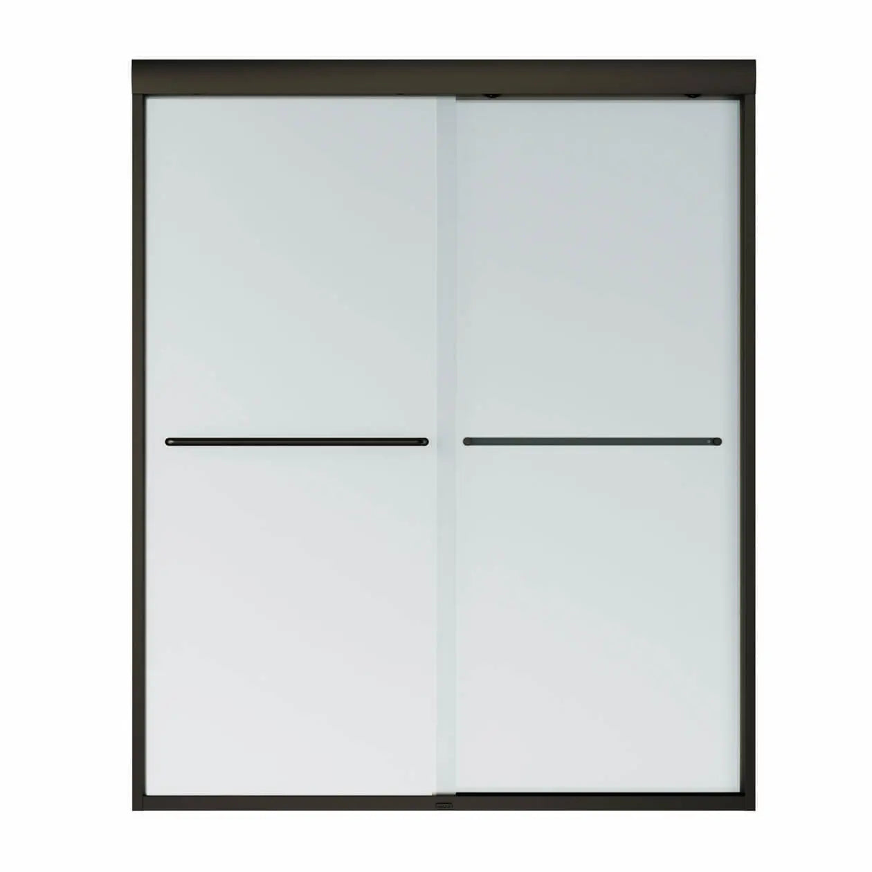 Maax Kameleon 55-59 x 71 in. 6 mm Bypass Shower Door for Alcove Installation with Frosted glass in Dark Bronze 134565-978-172-000 - Plumbing Market