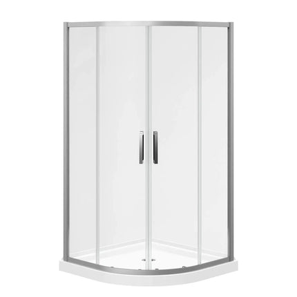Maax Kassia 38 x 38 Acrylic Center Drain Shower Kit in White with Clear glass  in Chrome 107170-900-084-000 - Plumbing Market