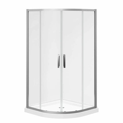 Maax Kassia 38 x 38 Acrylic Center Drain Shower Kit in White with Clear glass  in Matte Black 107170-900-340-000 - Plumbing Market