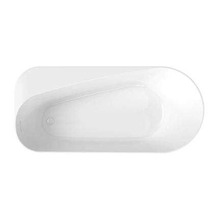 Maax Kuja 6732 Acrylic Freestanding End Drain Bathtub in White - Plumbing Market