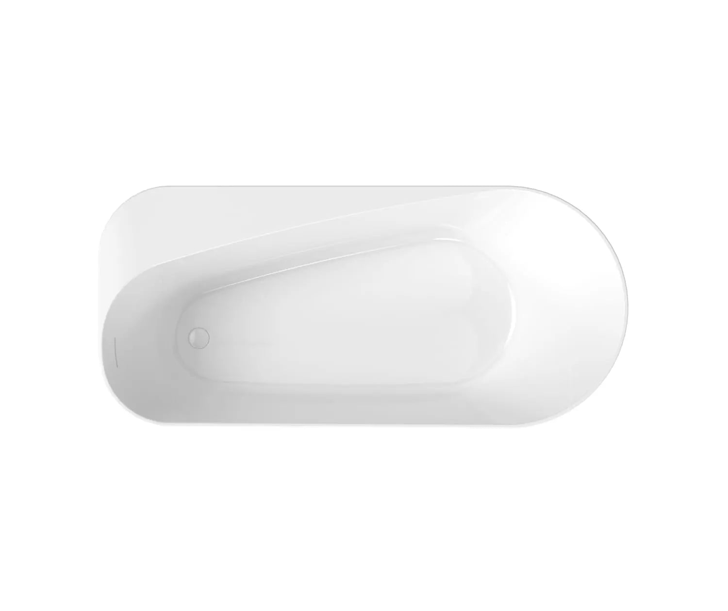 Maax Kuja 6732 Acrylic Freestanding End Drain Bathtub in White - Plumbing Market