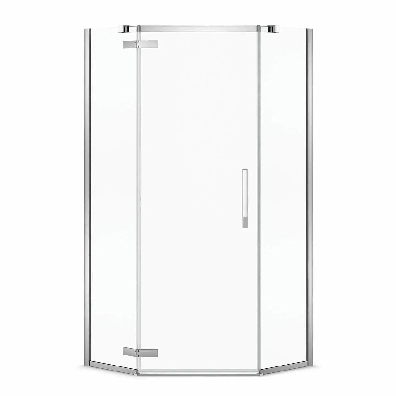 Link Neo-angle 38 x 38 x 75 in. 8mm Pivot Shower Door for Corner Installation with Clear glass in Chrome - Plumbing Market