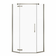 Maax Link Neo-angle 40 x 40 x 75 in. 8mm Pivot Shower Door for Corner Installation with Clear glass in Brushed Nickel 136321-900-305-000 - Plumbing Market