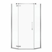 Maax Link Neo-angle 40 x 40 x 75 in. 8mm Pivot Shower Door for Corner Installation with Clear glass in Chrome 136321-900-084-000 - Plumbing Market