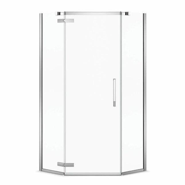 Maax Link Neo-angle 40 x 40 x 75 in. 8mm Pivot Shower Door for Corner Installation with Clear glass in Chrome 136321-900-084-000 - Plumbing Market