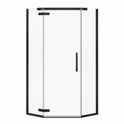 Maax Link Neo-angle 40 x 40 x 75 in. 8mm Pivot Shower Door for Corner Installation with Clear glass in Dark Bronze 136321-900-173-000 - Plumbing Market