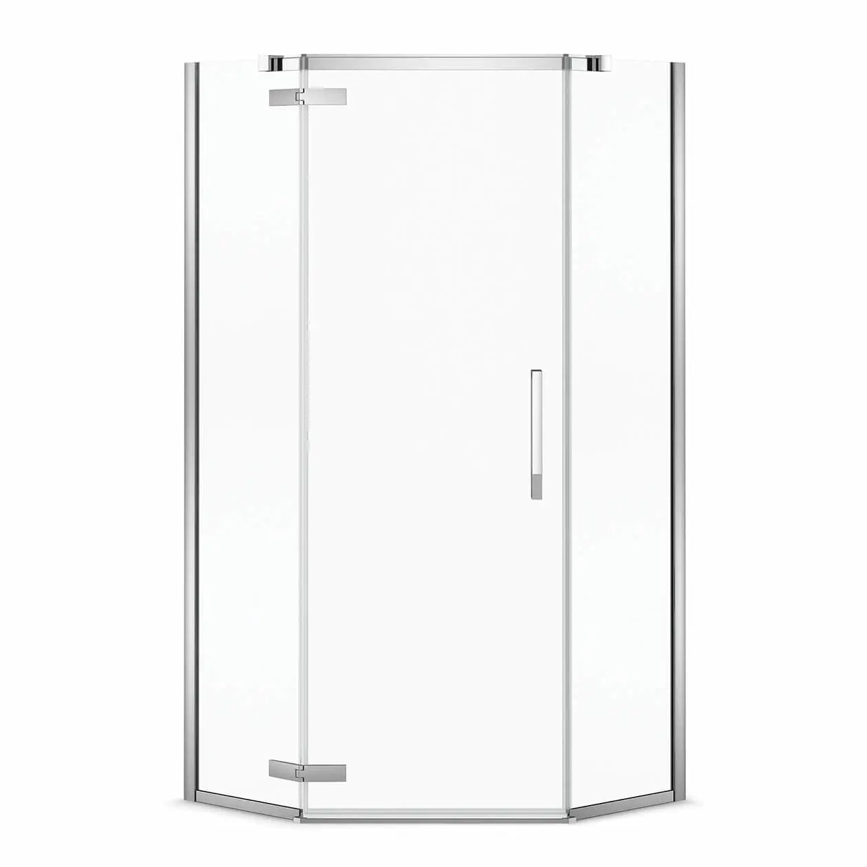Maax Link Neo-angle 40 x 40 x 75 in. 8mm Pivot Shower Door for Corner Installation with Clear glass in Matte Black 136321-900-340-000 - Plumbing Market