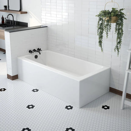 Maax Mackenzie Corner Access 6030 AcrylX Corner Right-Hand Drain Bathtub in White 106815-000-002-002 - Plumbing Market