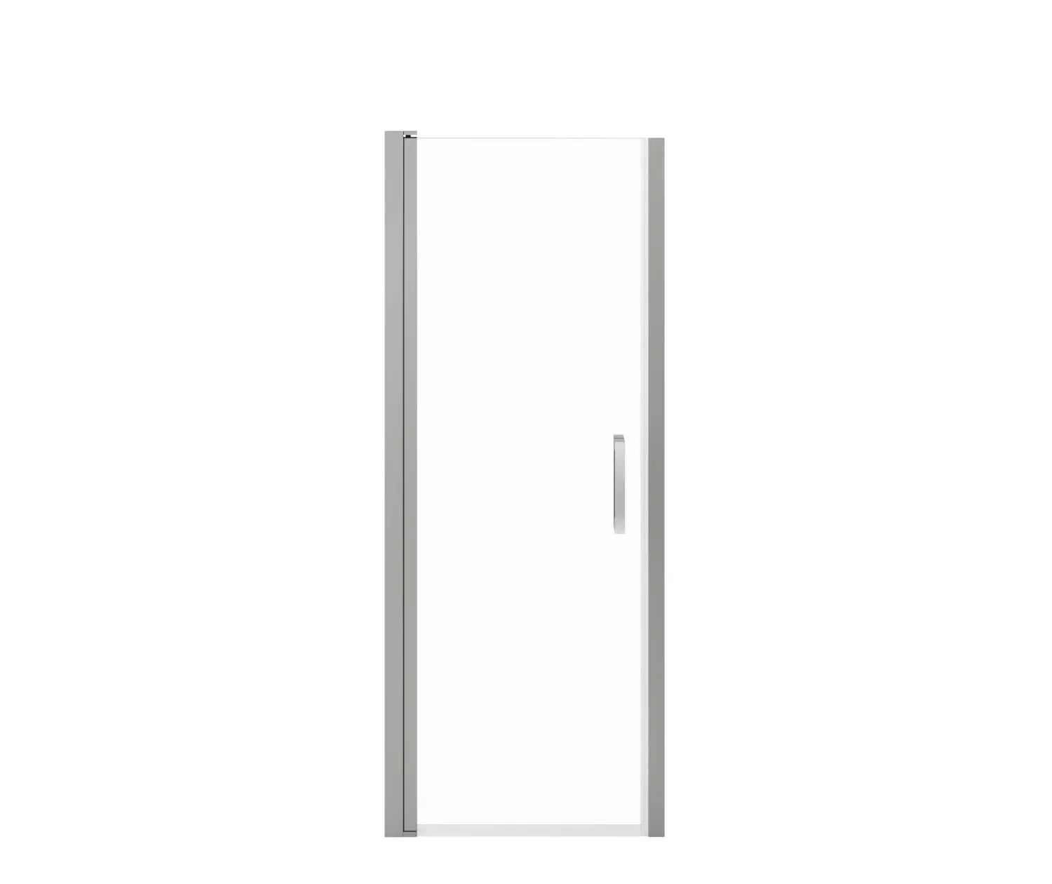 Maax Manhattan 23-25 x 68 in. 6 mm Pivot Shower Door for Alcove Installation with Clear glass & Square Handle in Chrome 138260-900-084-101 - Plumbing Market