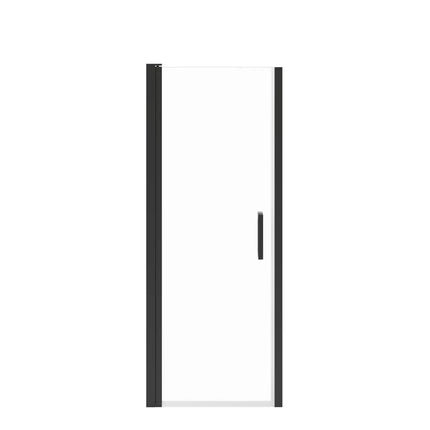 Maax Manhattan 27-29 x 68 in. 6 mm Pivot Shower Door for Alcove Installation with Clear glass & Square Handle in Matte Black 138262-900-340-101 - Plumbing Market