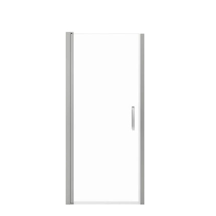 Maax Manhattan 29-31 x 68 in. 6 mm Pivot Shower Door for Alcove Installation with Clear glass & Square Handle in Chrome 138263-900-084-101 - Plumbing Market