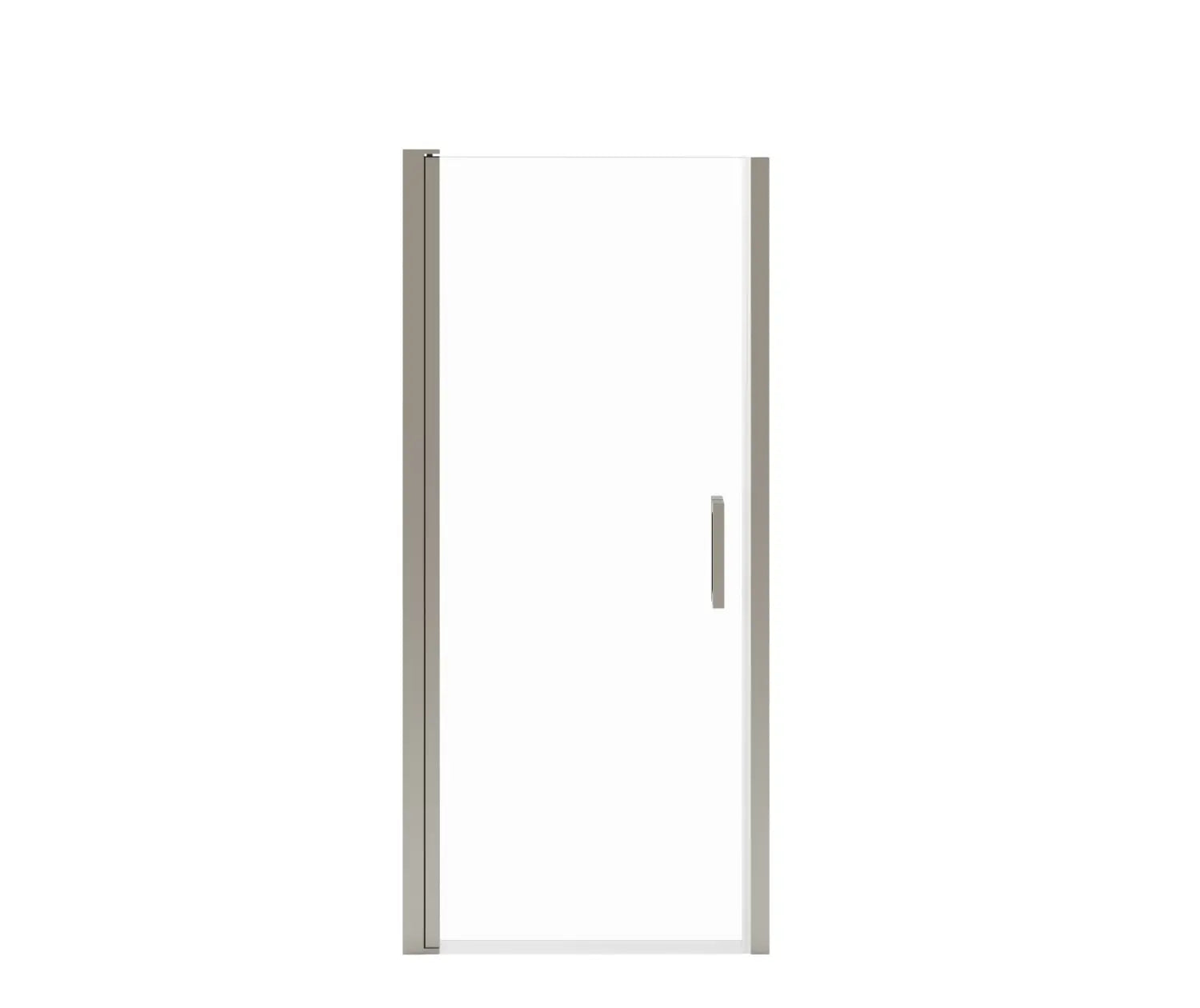 Maax Manhattan 31-33 x 68 in. 6 mm Pivot Shower Door for Alcove Installation with Clear glass & Square Handle in Brushed Nickel 138264-900-305-101 - Plumbing Market