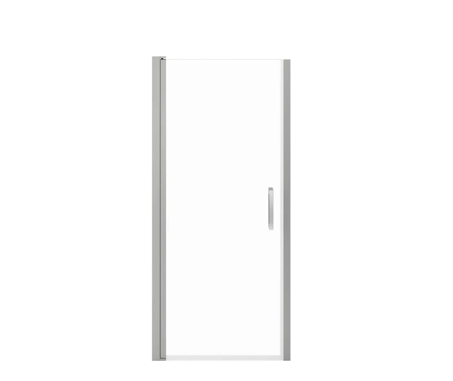 Maax Manhattan 31-33 x 68 in. 6 mm Pivot Shower Door for Alcove Installation with Clear glass & Square Handle in Chrome 138264-900-084-101 - Plumbing Market