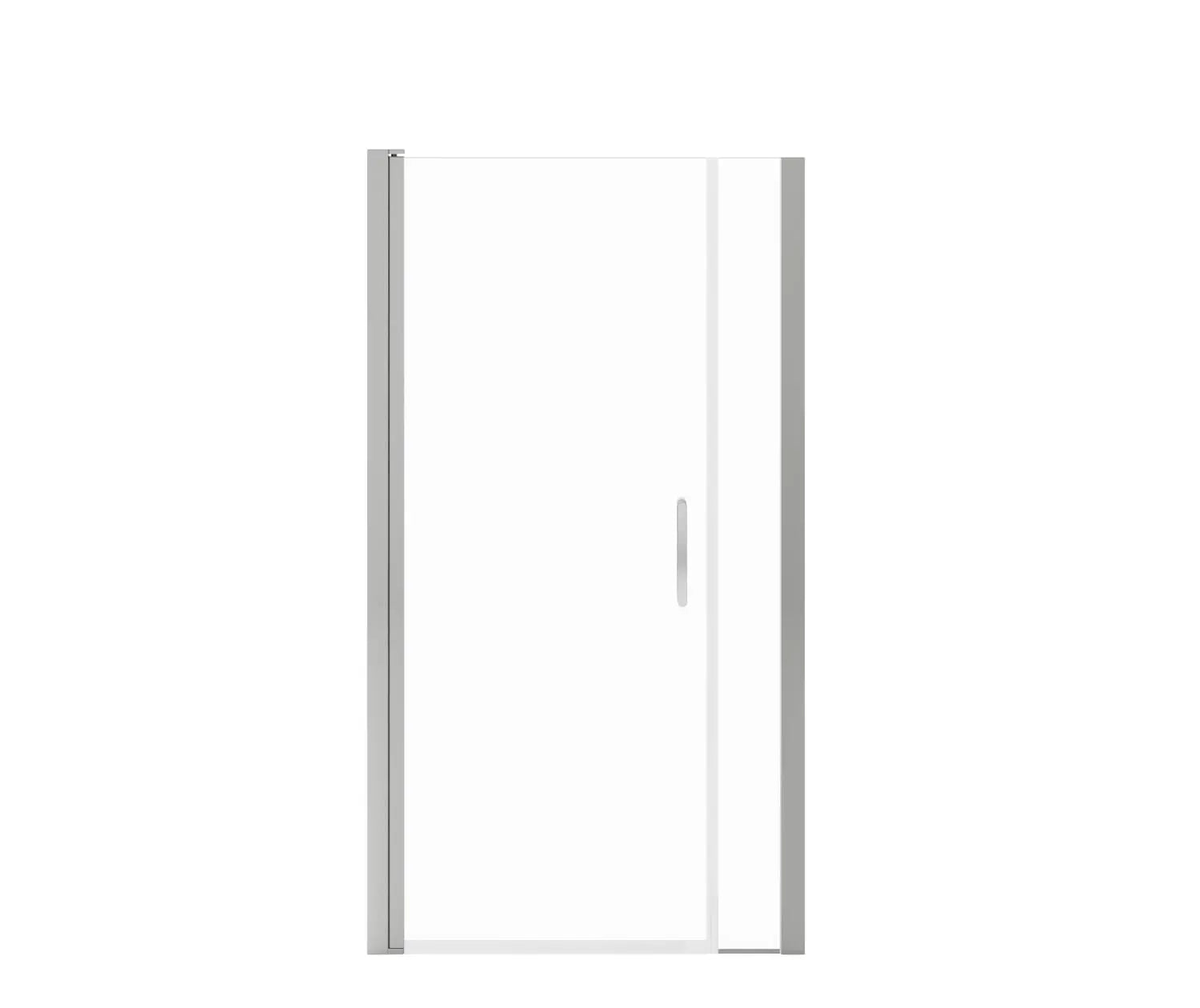 Maax Manhattan 35-37 x 68 in. 6 mm Pivot Shower Door for Alcove Installation with Clear glass & Square Handle in Chrome 138266-900-084-101 - Plumbing Market