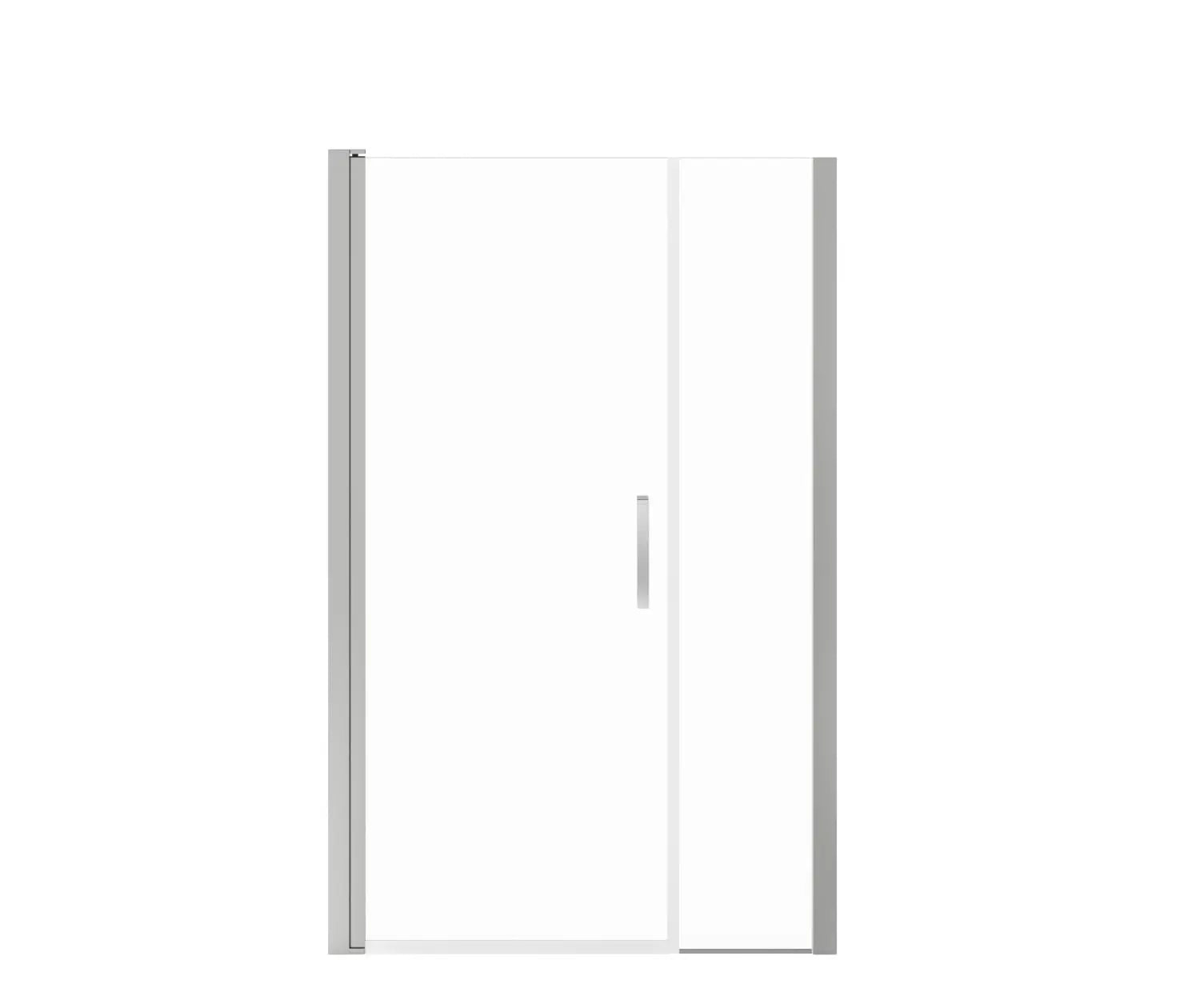 Maax Manhattan 41-43 x 68 in. 6 mm Pivot Shower Door for Alcove Installation with Clear glass & Square Handle in Chrome 138269-900-084-101 - Plumbing Market