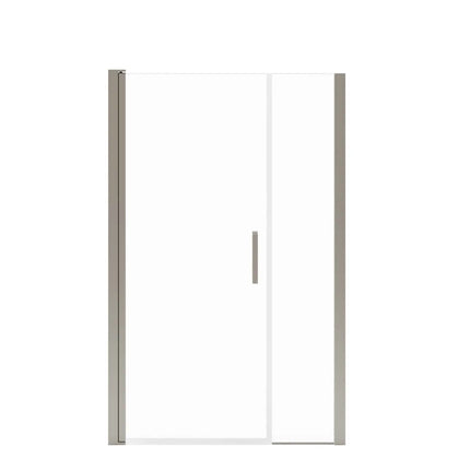 Maax Manhattan 45-47 x 68 in. 6 mm Pivot Shower Door for Alcove Installation with Clear glass & Square Handle in Brushed Nickel 138271-900-305-101 - Plumbing Market