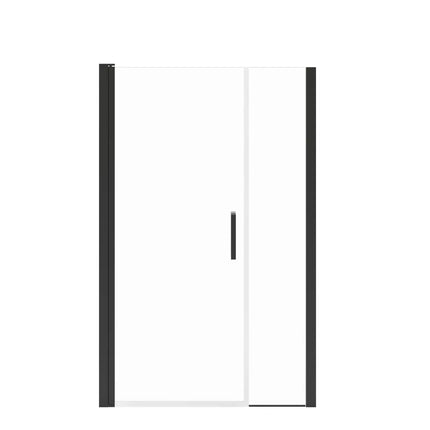 Maax Manhattan 45-47 x 68 in. 6 mm Pivot Shower Door for Alcove Installation with Clear glass & Square Handle in Matte Black 138271-900-340-101 - Plumbing Market