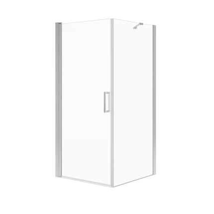 Maax Manhattan Square 36 x 36 x 72 in. 6mm Pivot Shower Door for Corner Installation with Clear glass & Round Handle in Chrome 135230-900-084-100 - Plumbing Market