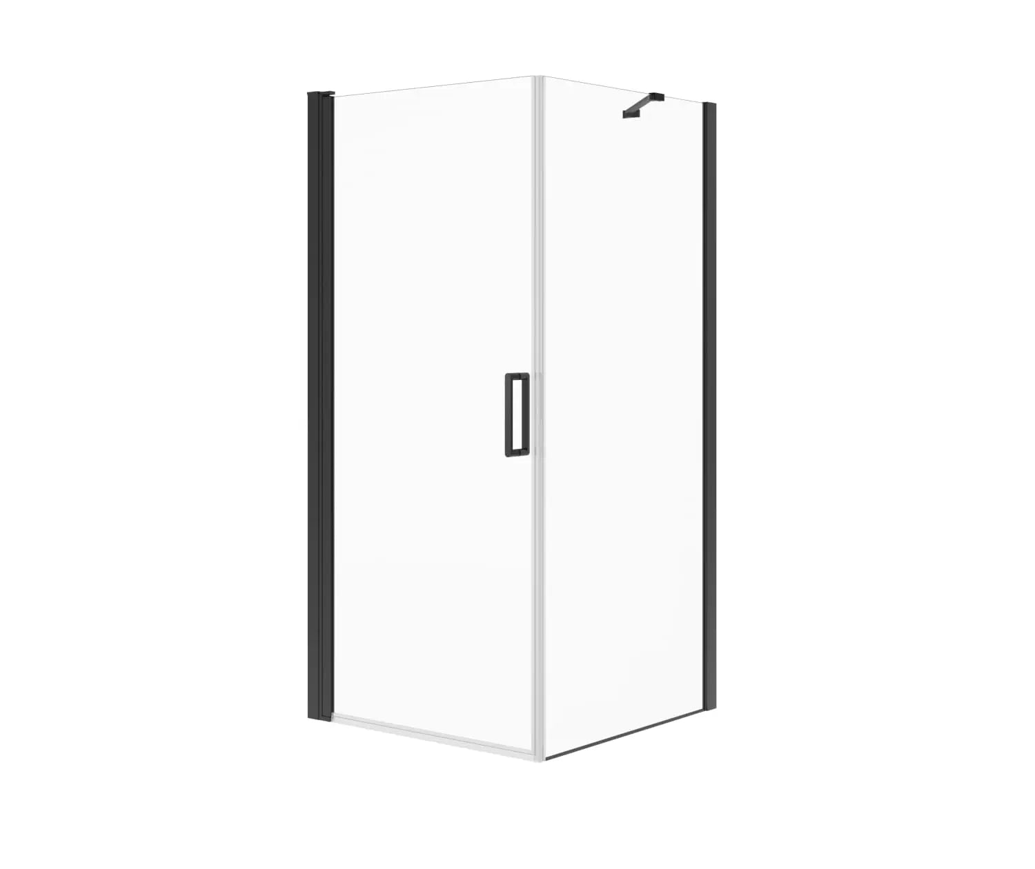 Maax Manhattan Square 36 x 36 x 72 in. 6mm Pivot Shower Door for Corner Installation with Clear glass & Round Handle in Matte Black 135230-900-340-100 - Plumbing Market