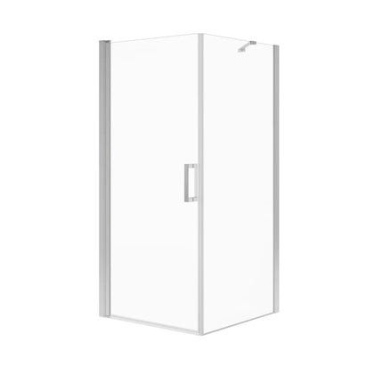 Maax Manhattan Square 36 x 36 x 72 in. 6mm Pivot Shower Door for Corner Installation with Clear glass & Square Handle in Chrome 135230-900-084-101 - Plumbing Market