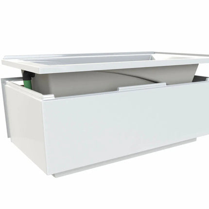 Maax ModulR 6032 (With Armrests) Acrylic Wall Mounted Right-Hand Drain Bathtub in White 410009-000-001-105 - Plumbing Market