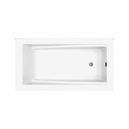 Maax ModulR 6032 (With Armrests) Acrylic Wall Mounted Right-Hand Drain Bathtub in White 410009-000-001-105 - Plumbing Market