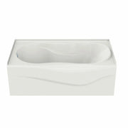 Maax Murmur 6032 A Acrylic Alcove Left-Hand Drain 10 Microjets Bathtub in White 105726-091-001-001 - Plumbing Market
