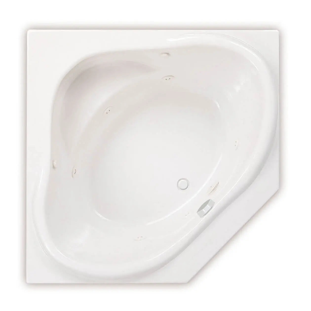 Maax Nancy 54 x 54 Acrylic Drop-in Center Drain Combined Hydrosens & Aerosens Bathtub in White 101212-109-001-100 - Plumbing Market