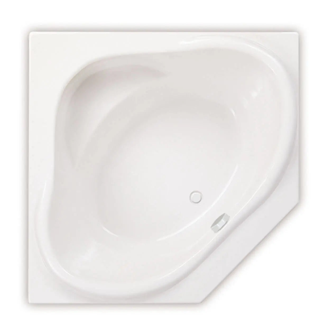 Maax Nancy 54 x 54 Acrylic Drop-in Center Drain Hydrosens Bathtub in White 101212-107-001-000 - Plumbing Market