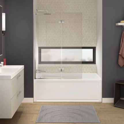 Maax New Town 6030 IFS Acrylic Alcove Left-Hand Drain 10 Microjets Bathtub in White 105454-091-001-001 - Plumbing Market