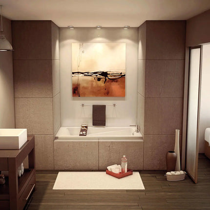 Maax New Town 6032 IF Acrylic Alcove Left-Hand Drain Aerosens Bathtub in White 105467-108-001-101 - Plumbing Market