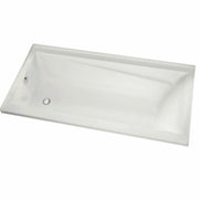 Maax New Town 6032 IF Acrylic Alcove Left-Hand Drain Hydrosens Bathtub in White 105467-107-001-001 - Plumbing Market