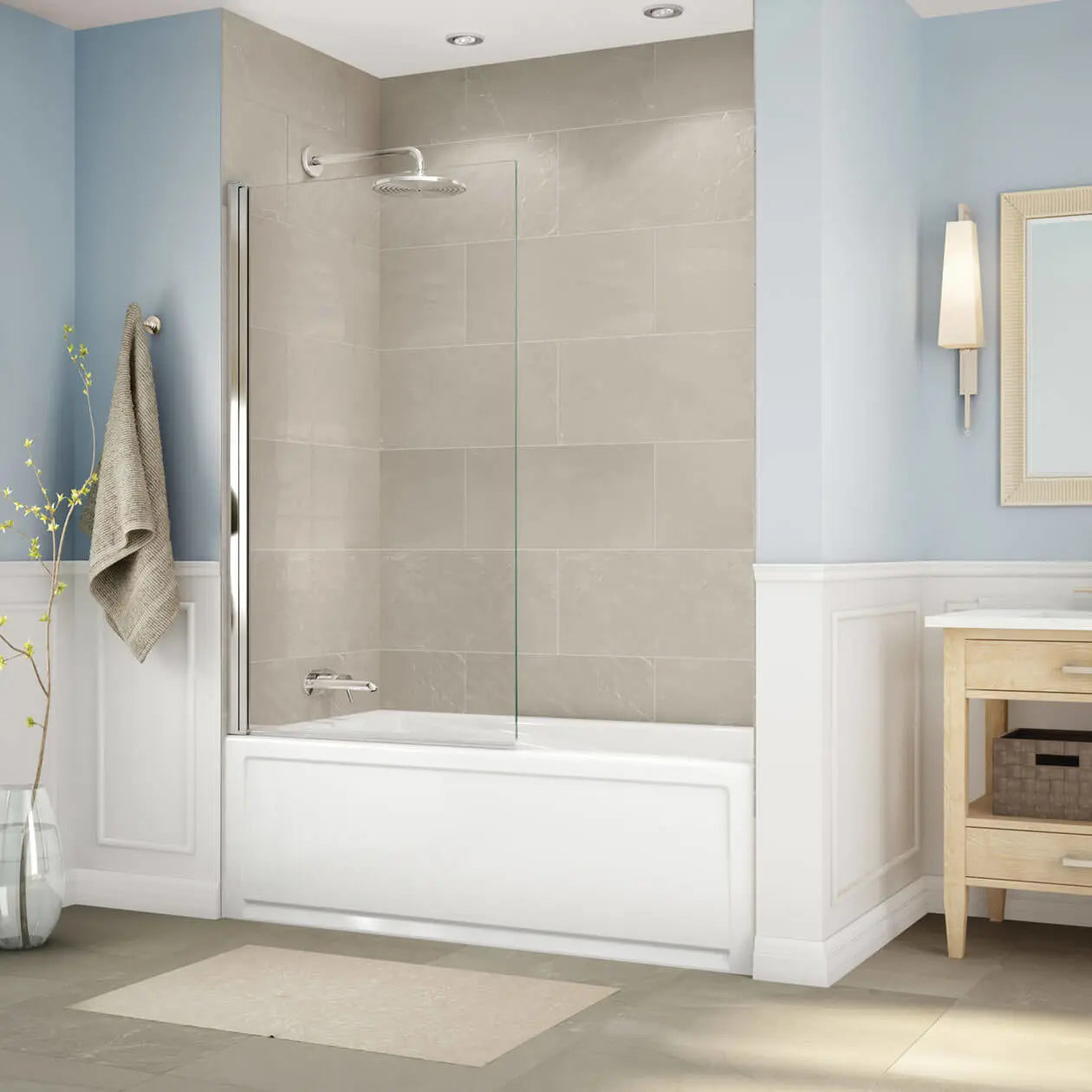 Maax New Town 6032 IFS Acrylic Alcove Left-Hand Drain Aerosens Bathtub in White 105456-108-001-001 - Plumbing Market