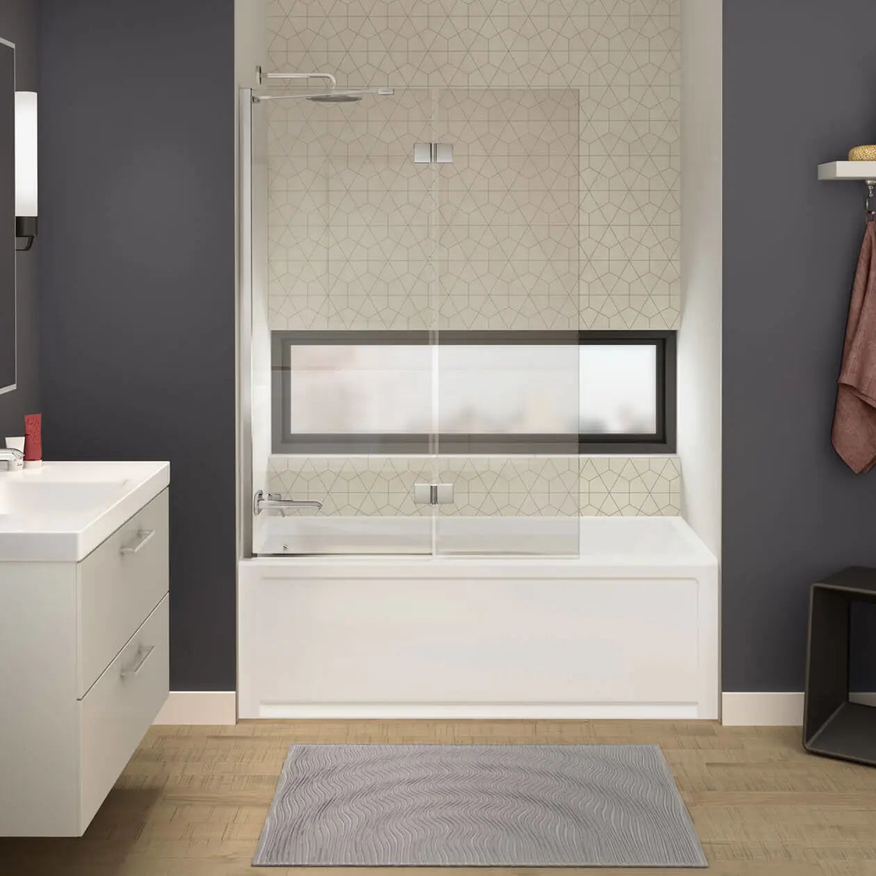 Maax New Town 6032 IFS Acrylic Alcove Right-Hand Drain Bathtub in White 105456-000-001-002 - Plumbing Market