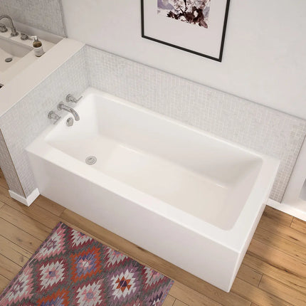Maax Nomad Corner 6032 AFR AcrylX Corner Right-Hand Drain Bathtub in White 106826-000-002-102 - Plumbing Market