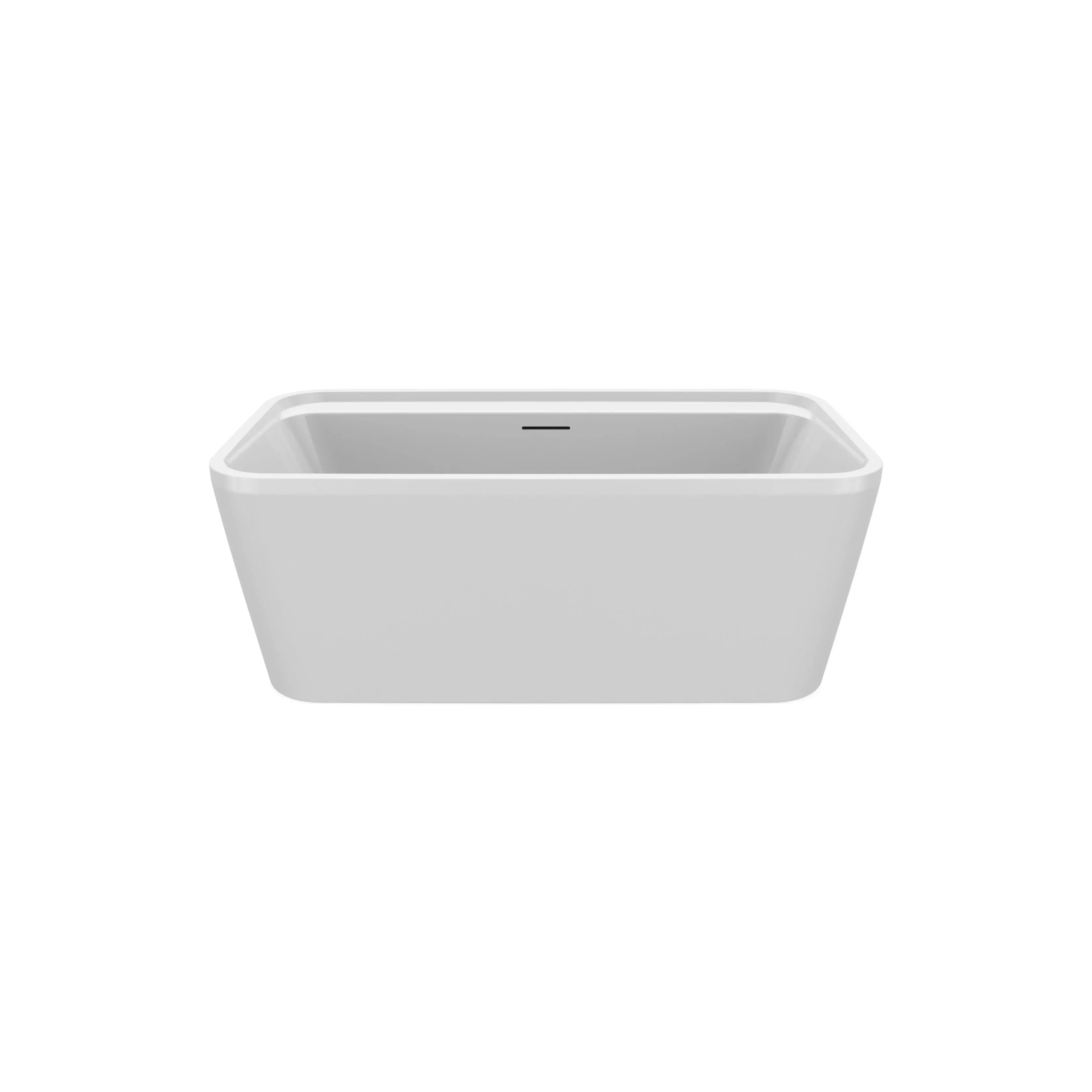 Maax Oberto 6032 Acrylic Freestanding Center Drain Bathtub in White - Plumbing Market