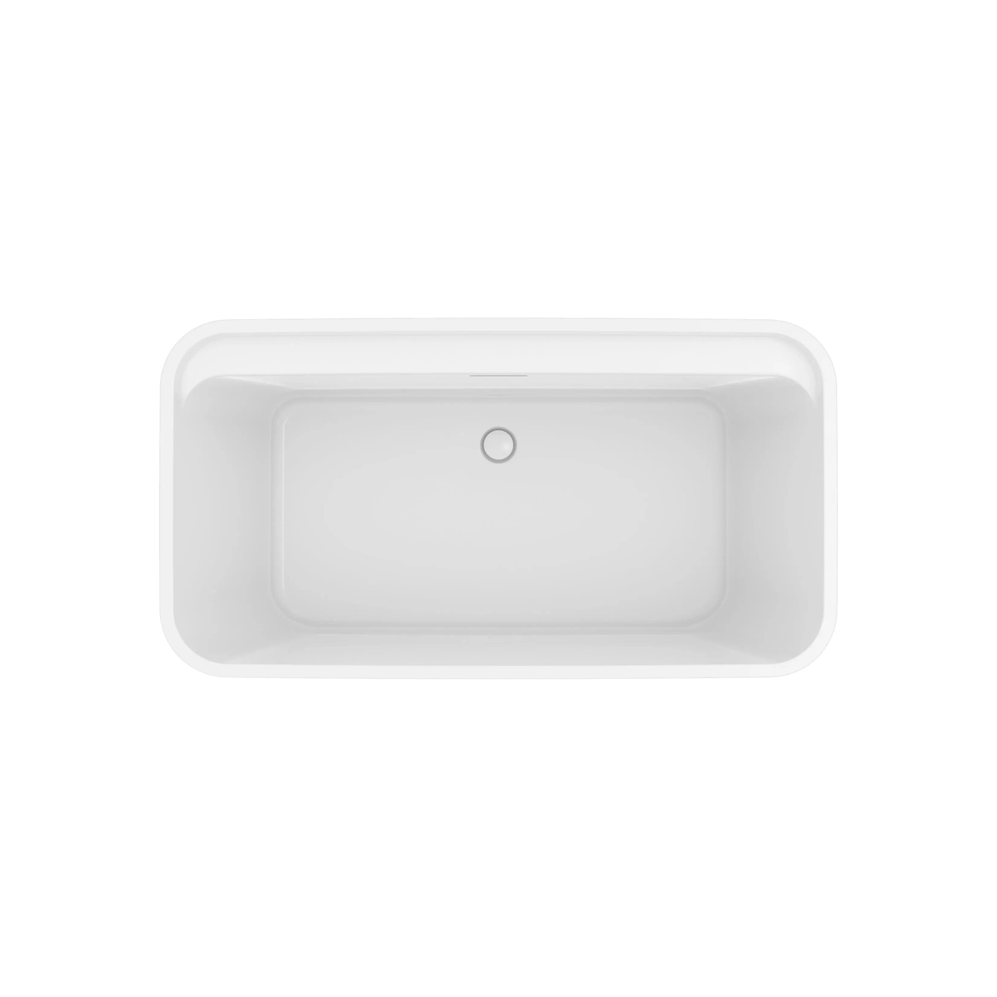 Maax Oberto 6032 Acrylic Freestanding Center Drain Bathtub in White - Plumbing Market