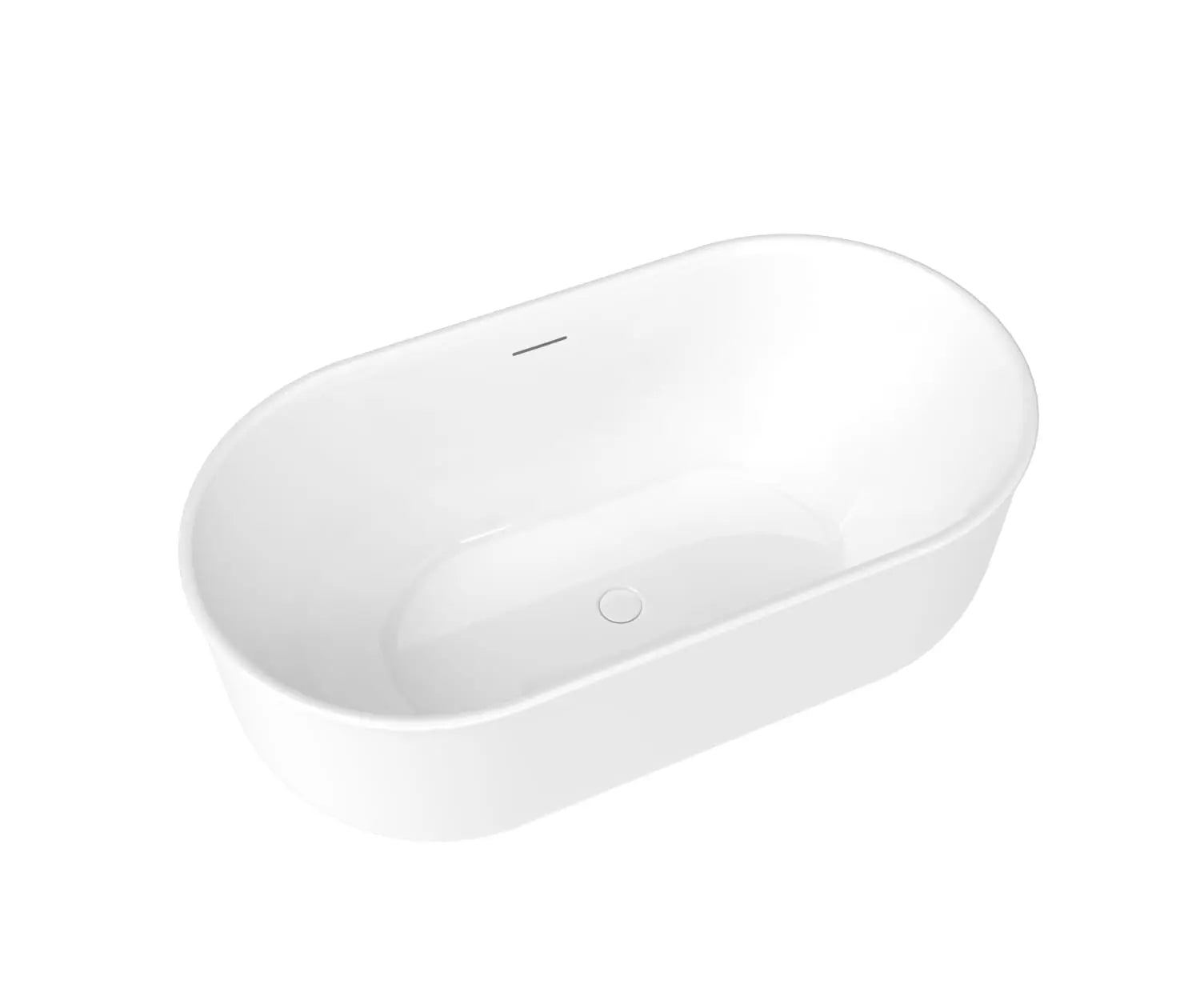 Maax Ommu 5932 Acrylic Freestanding Center Drain Bathtub in White - Plumbing Market