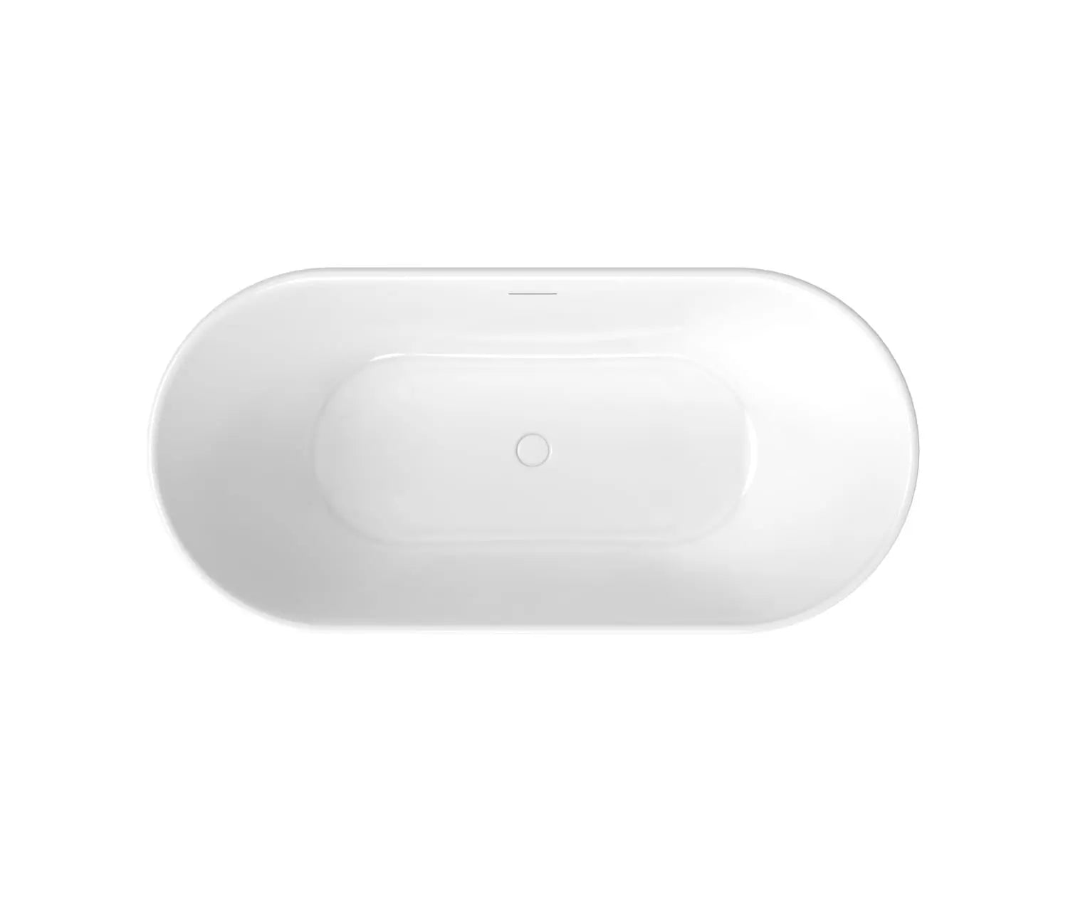 Maax Ommu 6732 Acrylic Freestanding Center Drain Bathtub in White - Plumbing Market