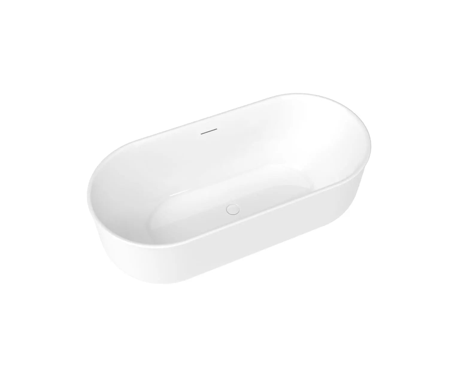 Maax Ommu 6732 Acrylic Freestanding Center Drain Bathtub in White - Plumbing Market