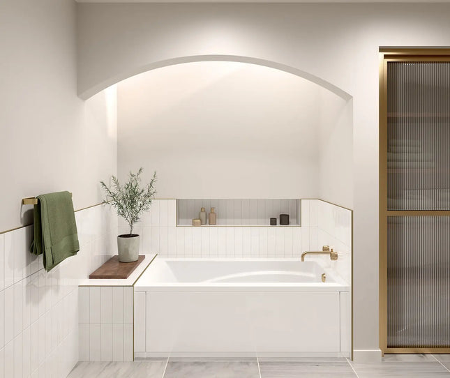 Maax Optik 6032 Acrylic Alcove Right-Hand Drain Combined Hydrofeel & Aerofeel Bathtub in White 101265-R-056-001 - Plumbing Market