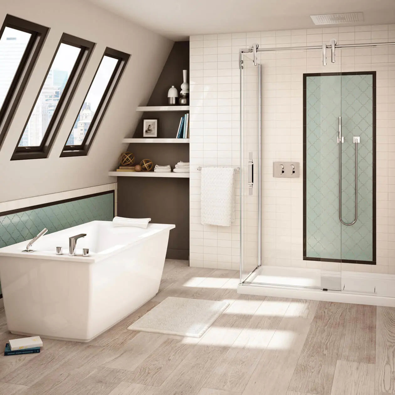 Maax Optik 6032 F Acrylic Freestanding End Drain Aerofeel Bathtub in White with White Skirt 105571-055-001-100 - Plumbing Market