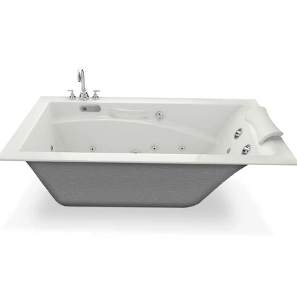 Maax Optik 6636 Acrylic Alcove Left-Hand Drain Hydrofeel Bathtub in White 101269-L-054-001 - Plumbing Market