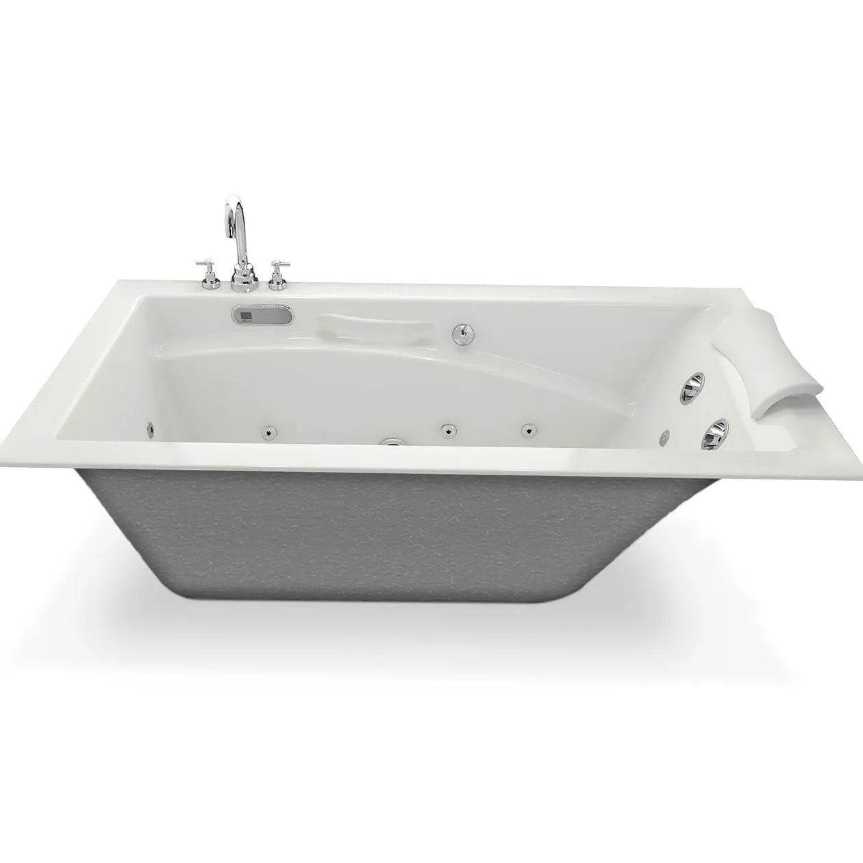 Maax Optik 6636 Acrylic Alcove Right-Hand Drain Hydrofeel Bathtub in White 101269-R-054-001 - Plumbing Market