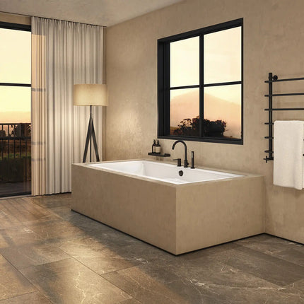 Maax Optik 7236 Acrylic Undermount Center Drain Aerofeel Bathtub in White 101270-055-001-100 - Plumbing Market