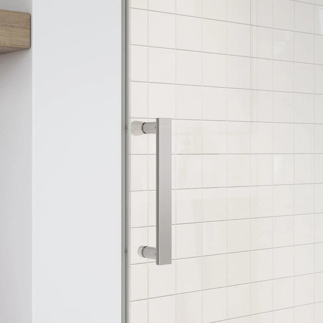 Maax Outback 43 ¼ - 46 ½ x 70 ½ in. 8mm Sliding Shower Door for Alcove Installation with Clear glass in Chrome 137680-900-084-000 - Plumbing Market